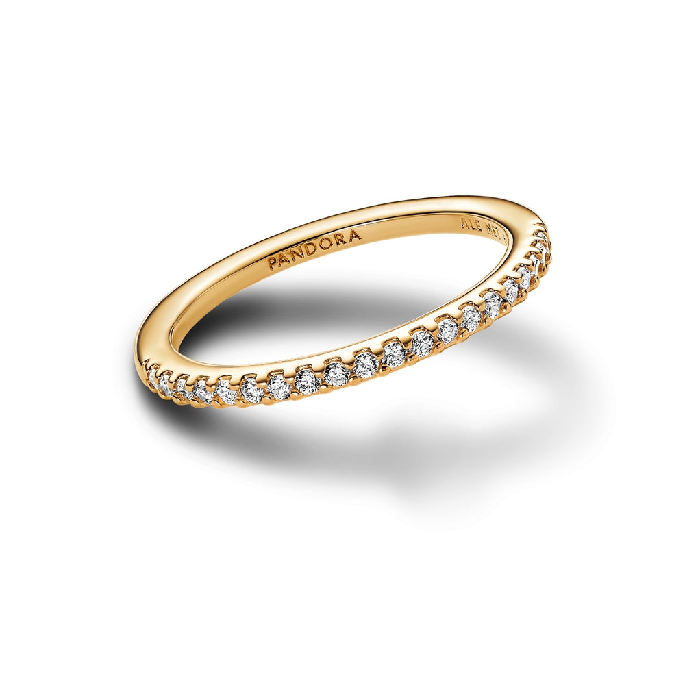 Pandora Gold Sparkling Band Ring