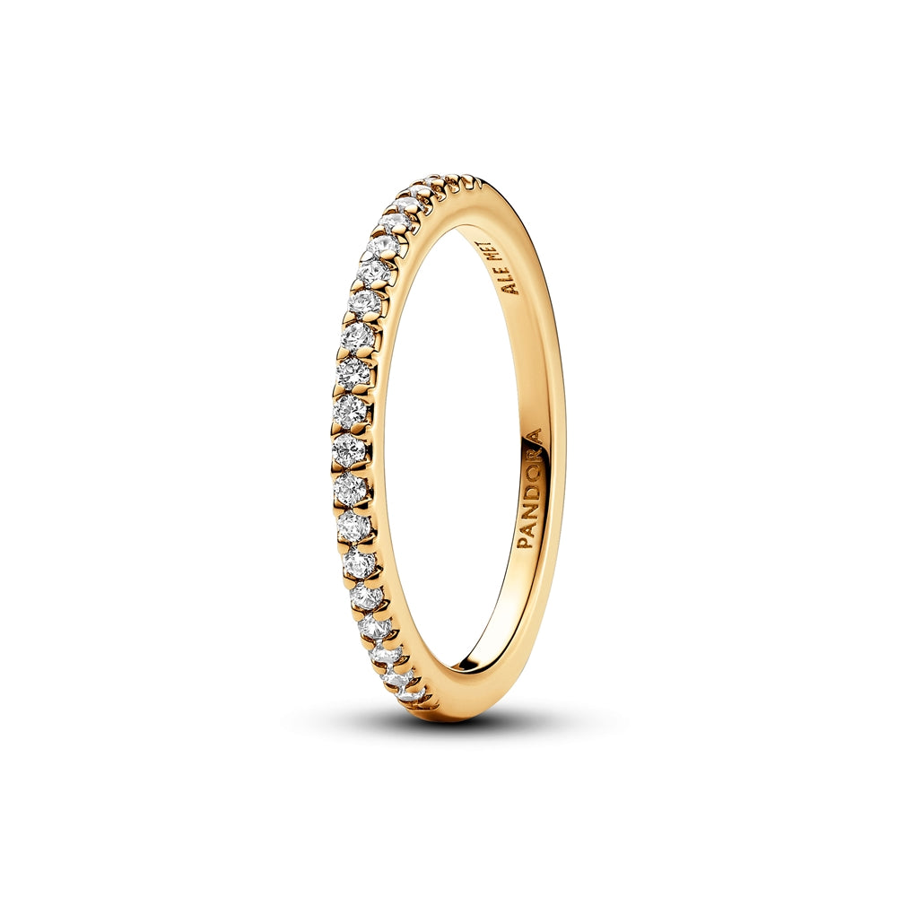 Pandora Gold Sparkling Band Ring