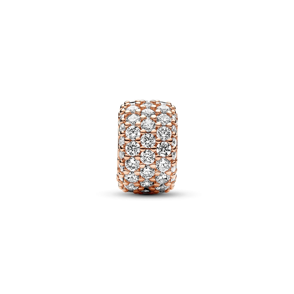 Pandora Rose-Gold Sparkling Pavé Triple-row Charm