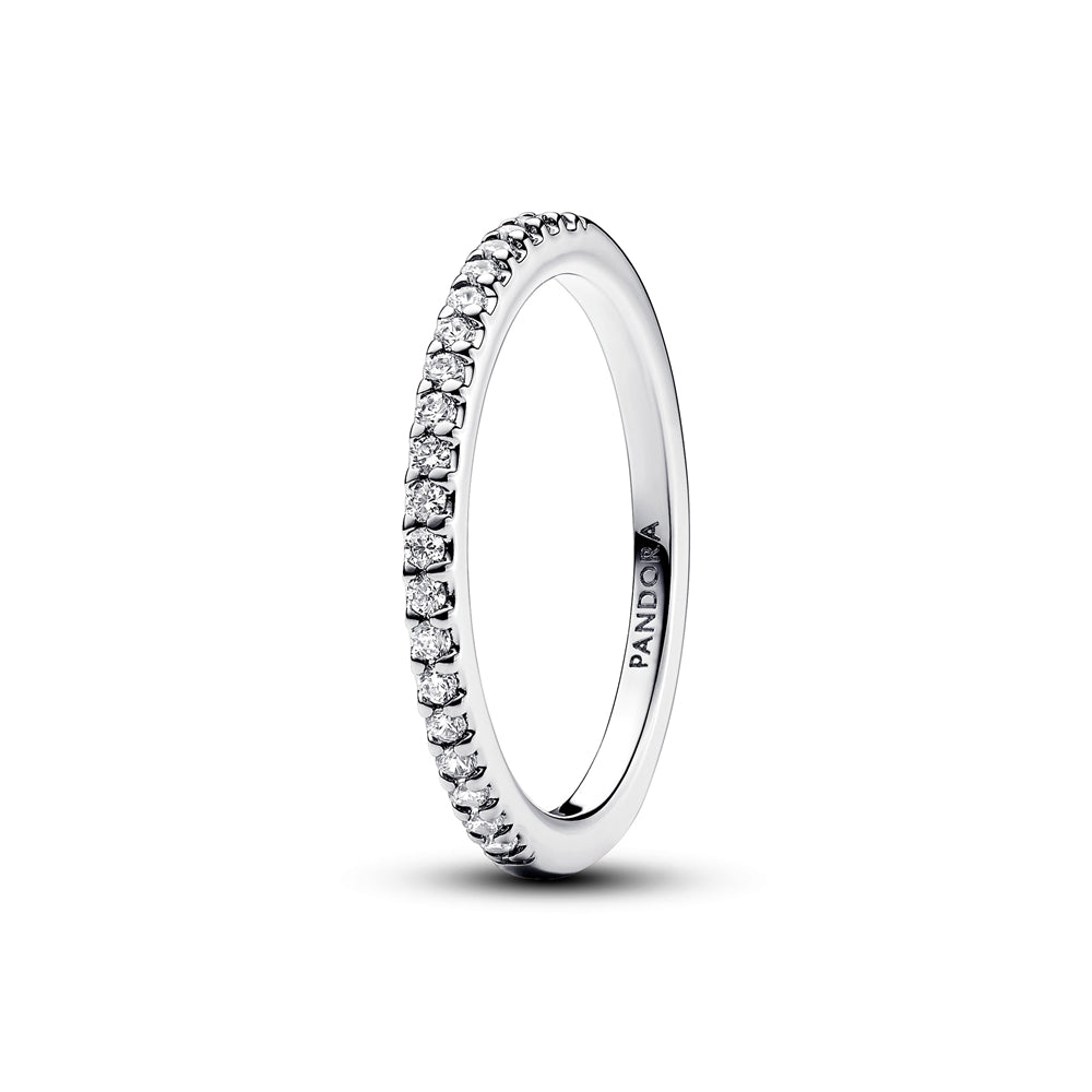 Pandora Silver Sparkling Band Ring