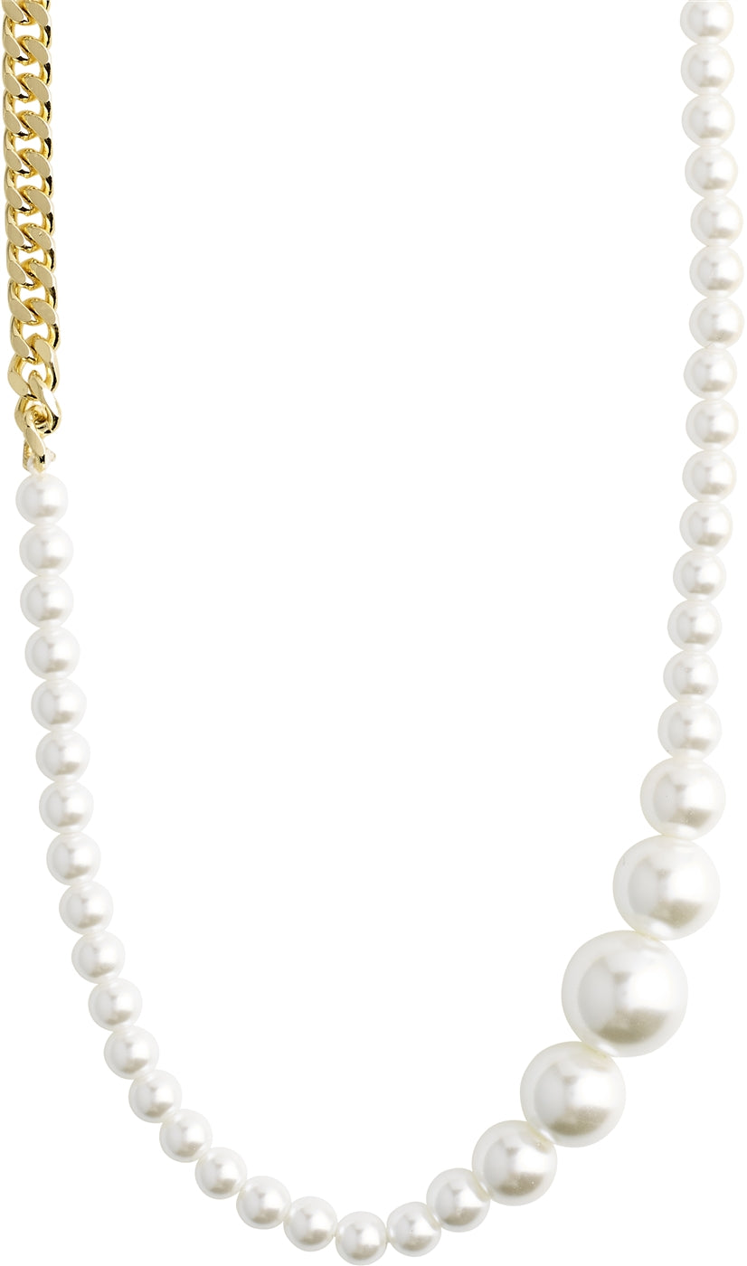 Pilgrim Gold Plated Beat Pearl Necklace