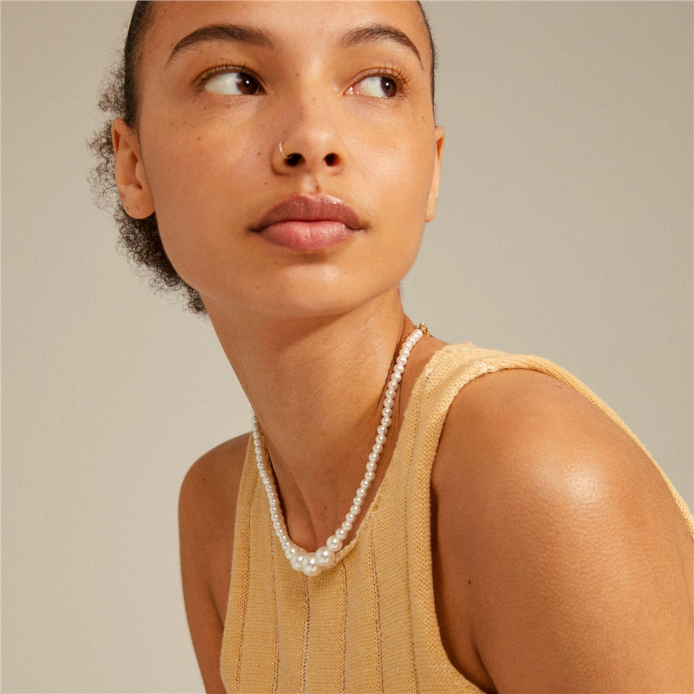 Pilgrim Gold Plated Beat Pearl Necklace