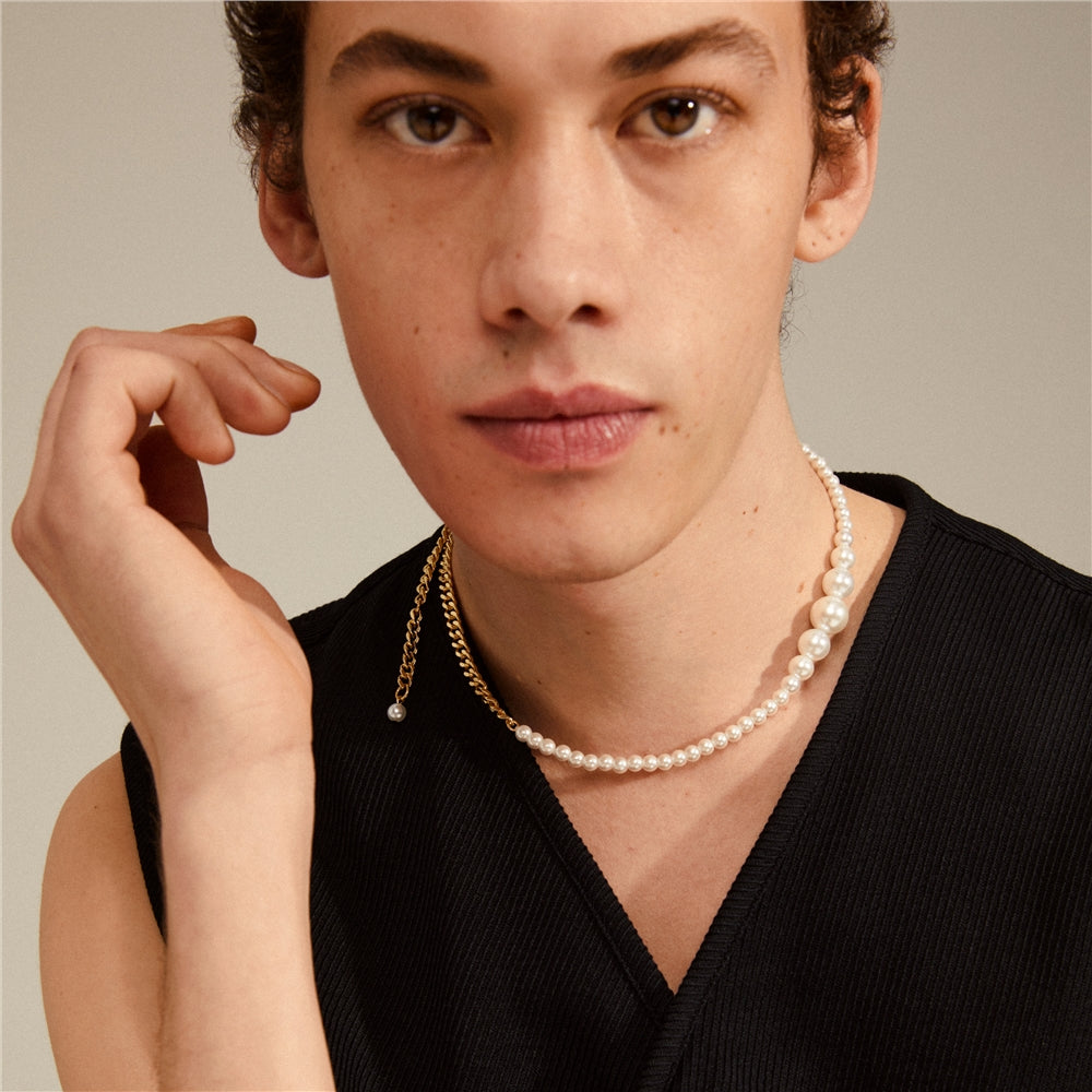 Pilgrim Gold Plated Beat Pearl Necklace