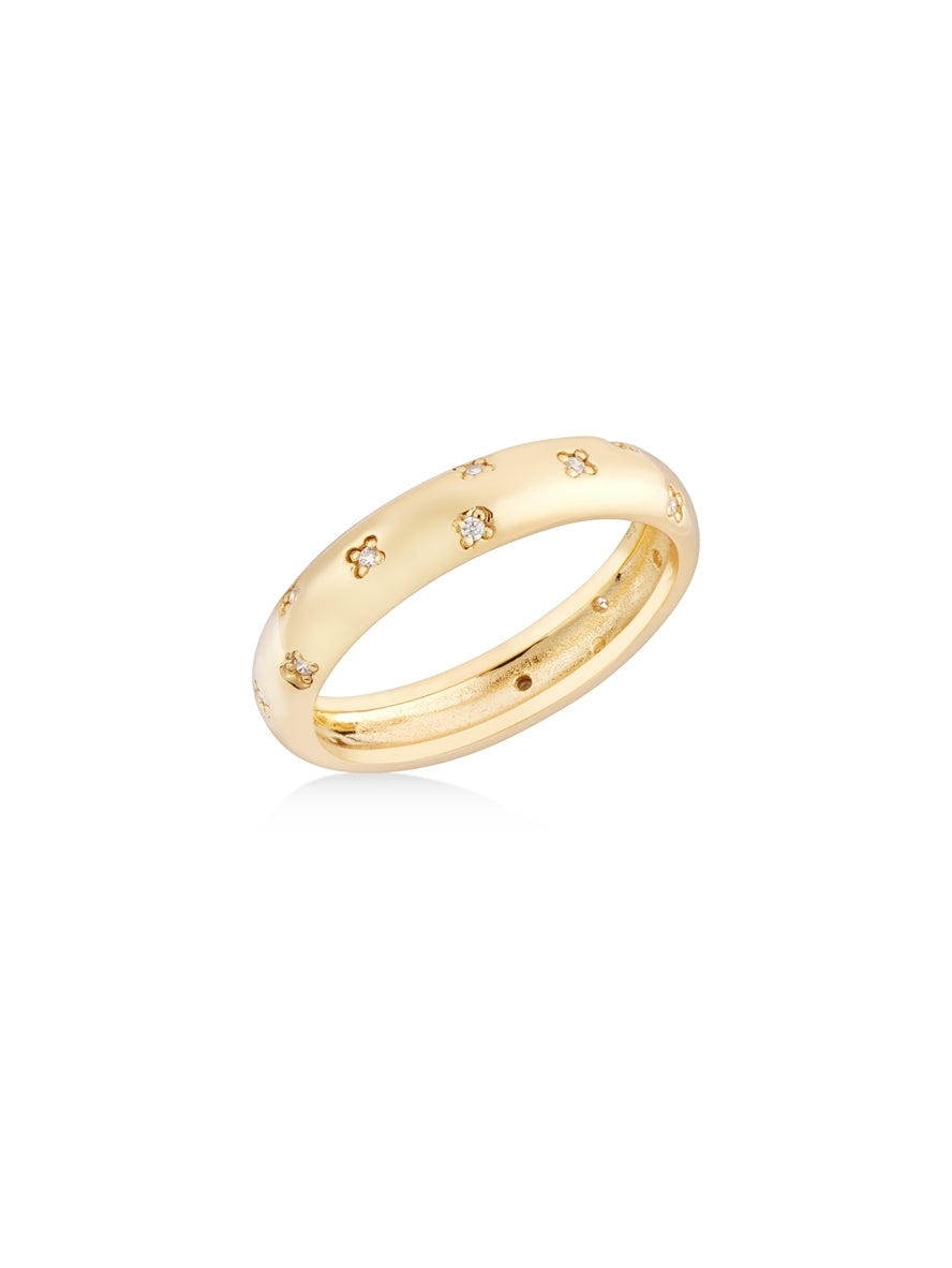 Argento Gold Galaxy Star Band Ring