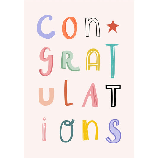 Argento Congrats Letters Card
