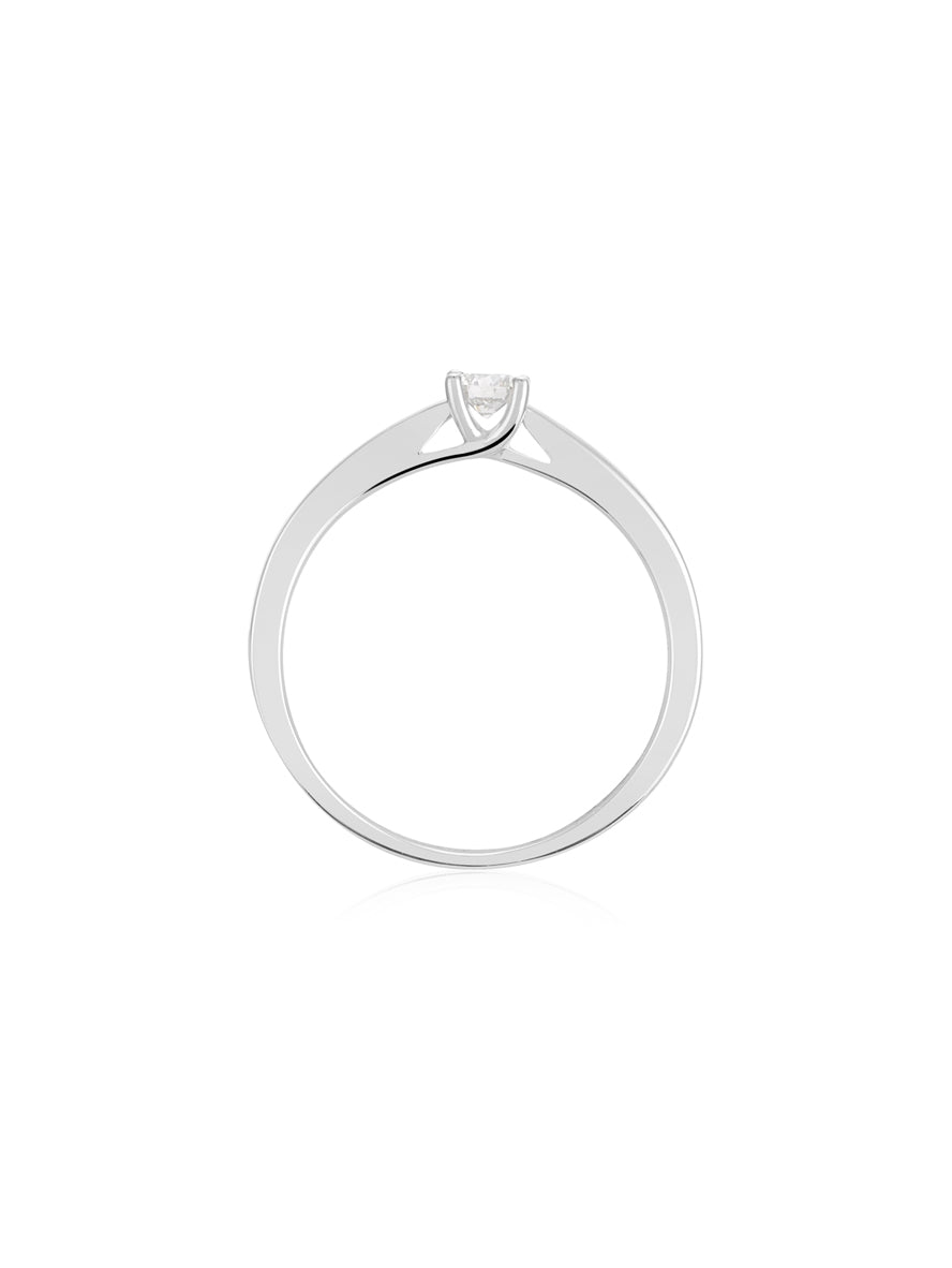Argento Silver Lab Created 015ct Solitaire Promise Ring