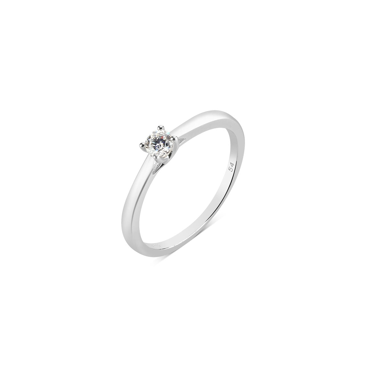 Argento Silver Lab Created 015ct Solitaire Promise Ring