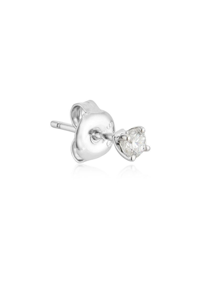Argento Silver Lab Created 015ct Solitaire Stud Earrings