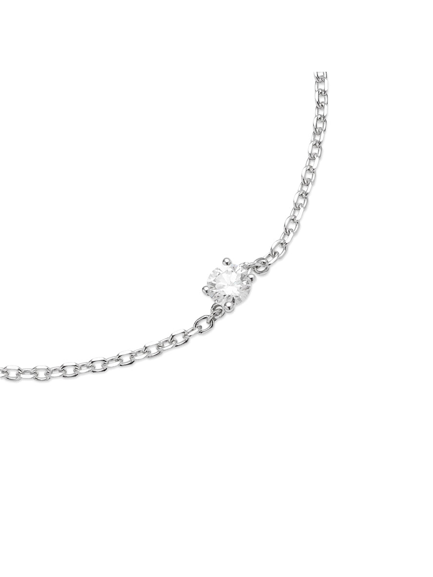 Argento Silver Lab Created Diamond 0.25ct Solitaire Bracelet