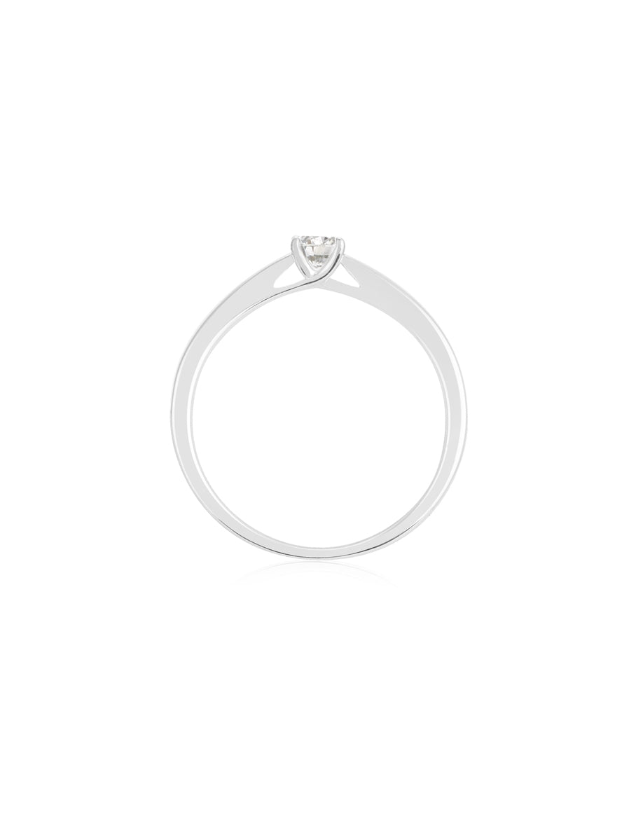 Argento Silver Lab Created 025ct Solitaire Ring