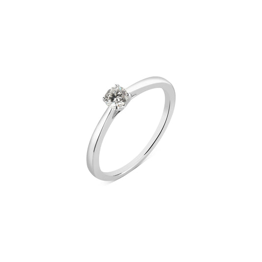 Argento Silver Lab Created 025ct Solitaire Ring