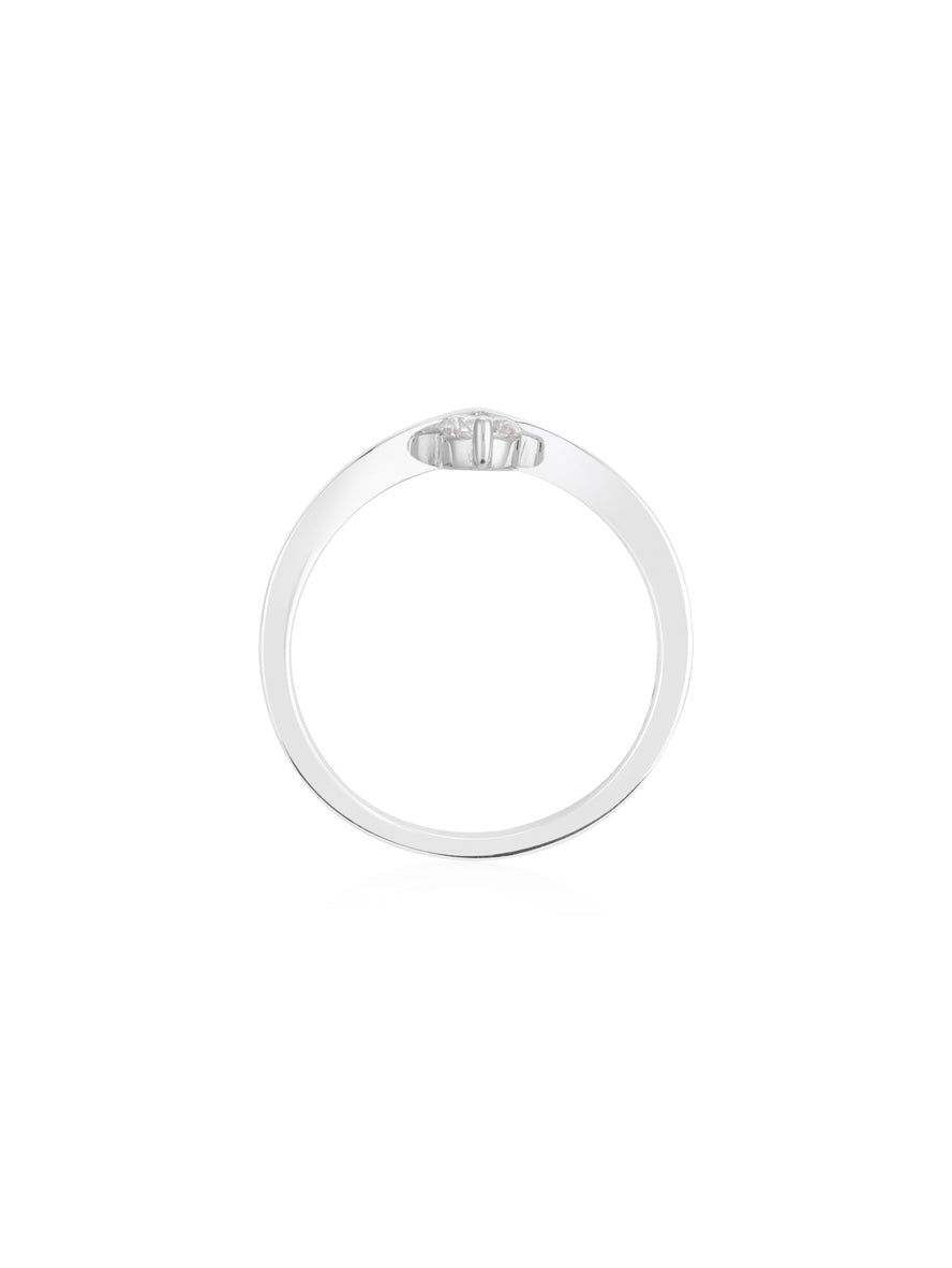 Argento Silver Lab Created 025ct Wish Bone Promise Ring