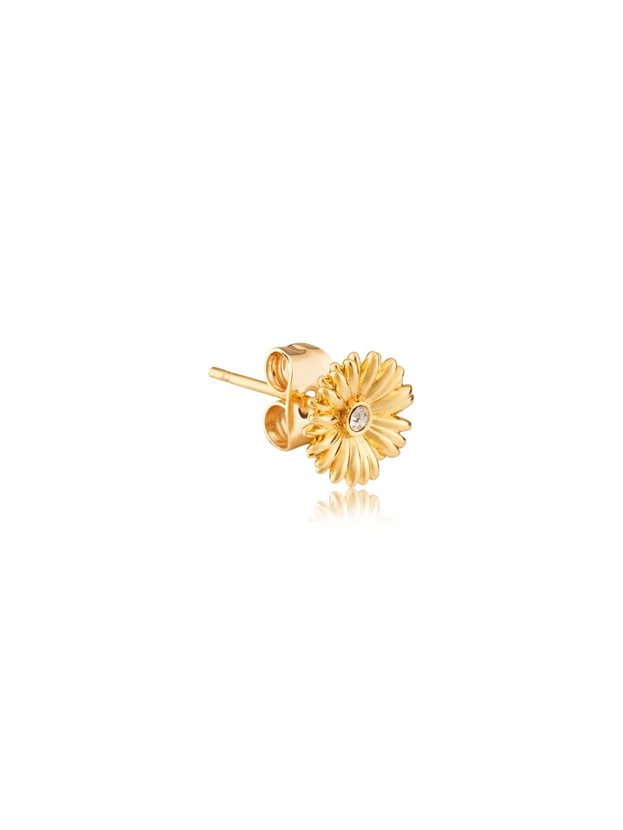 Karma Gold Plated Crystal Flower Studs