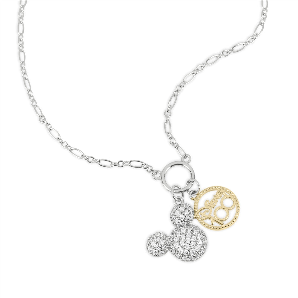 Disney Silver Disney 100 Year Mickey Pendant Necklace