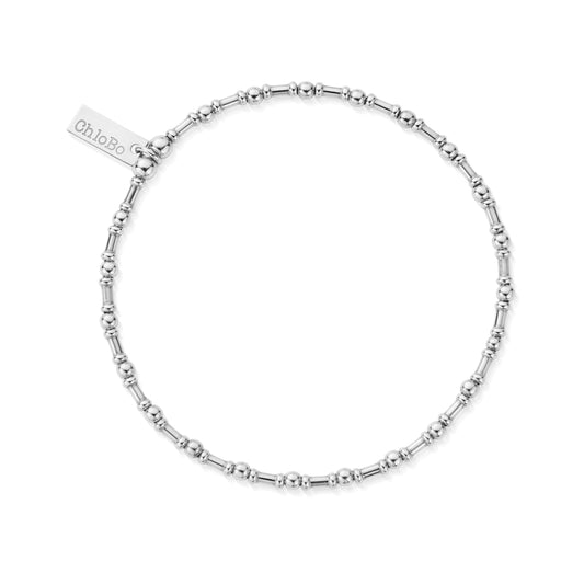 ChloBo Men's Silver Rhythm of Water Bracelet