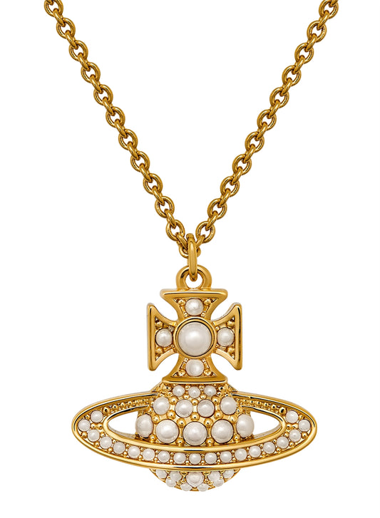 Vivienne Westwood Luzia Bas Relief Gold Tone Necklace