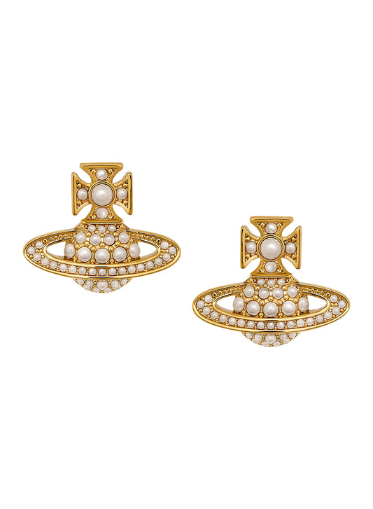 Vivienne Westwood Luiza Bas Relief Gold Tone Studs