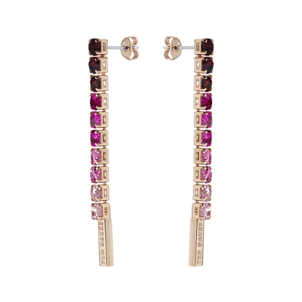 Ted Baker Mellsie Rose Gold Icon Crystal Drop Earrings
