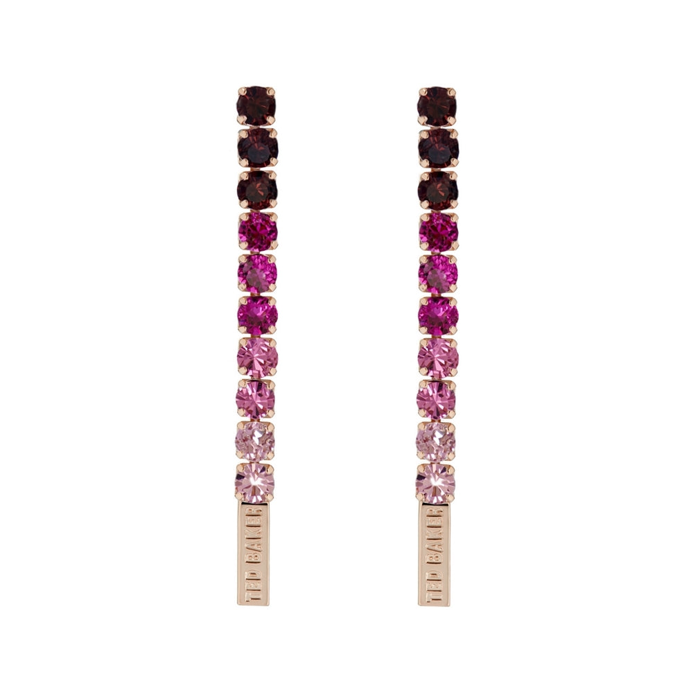 Ted Baker Mellsie Rose Gold Icon Crystal Drop Earrings