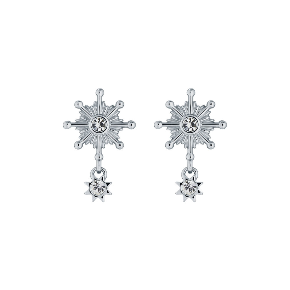 Ted Baker Celtis Silver Celestial Crystal Star Drop Earrings