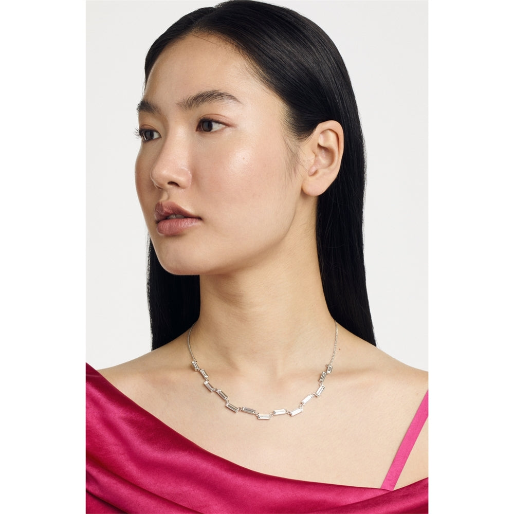 Ted Baker Cryseli Silver Baguette Step Necklace