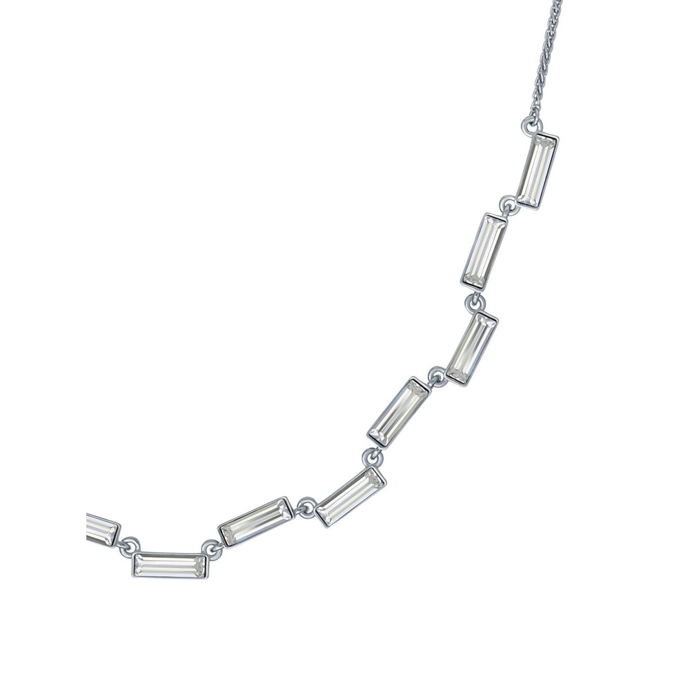 Ted Baker Cryseli Silver Baguette Step Necklace