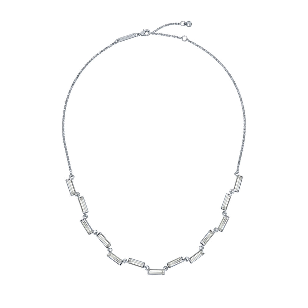 Ted Baker Cryseli Silver Baguette Step Necklace