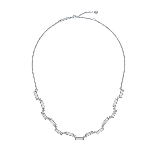 Ted Baker Cryseli Silver Baguette Step Necklace