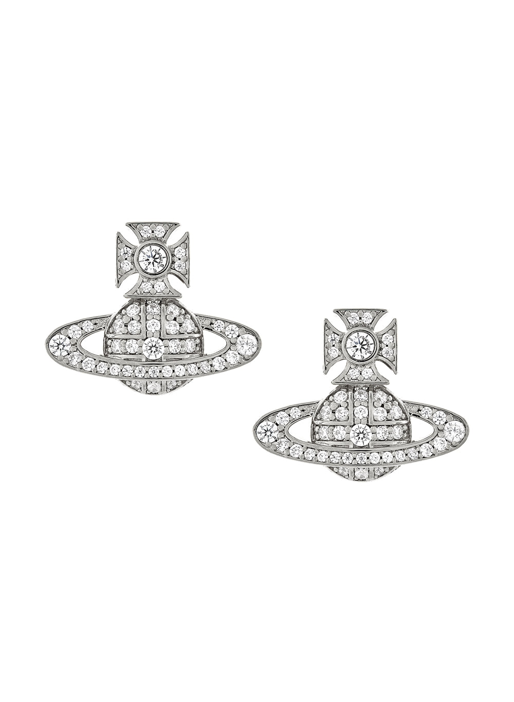 Vivienne Westwood Carmela Bas Relief Silver Tone Studs