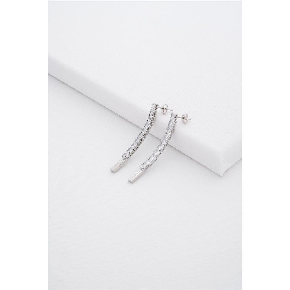 Ted Baker Mellsie Silver Icon Crystal Drop Earrings