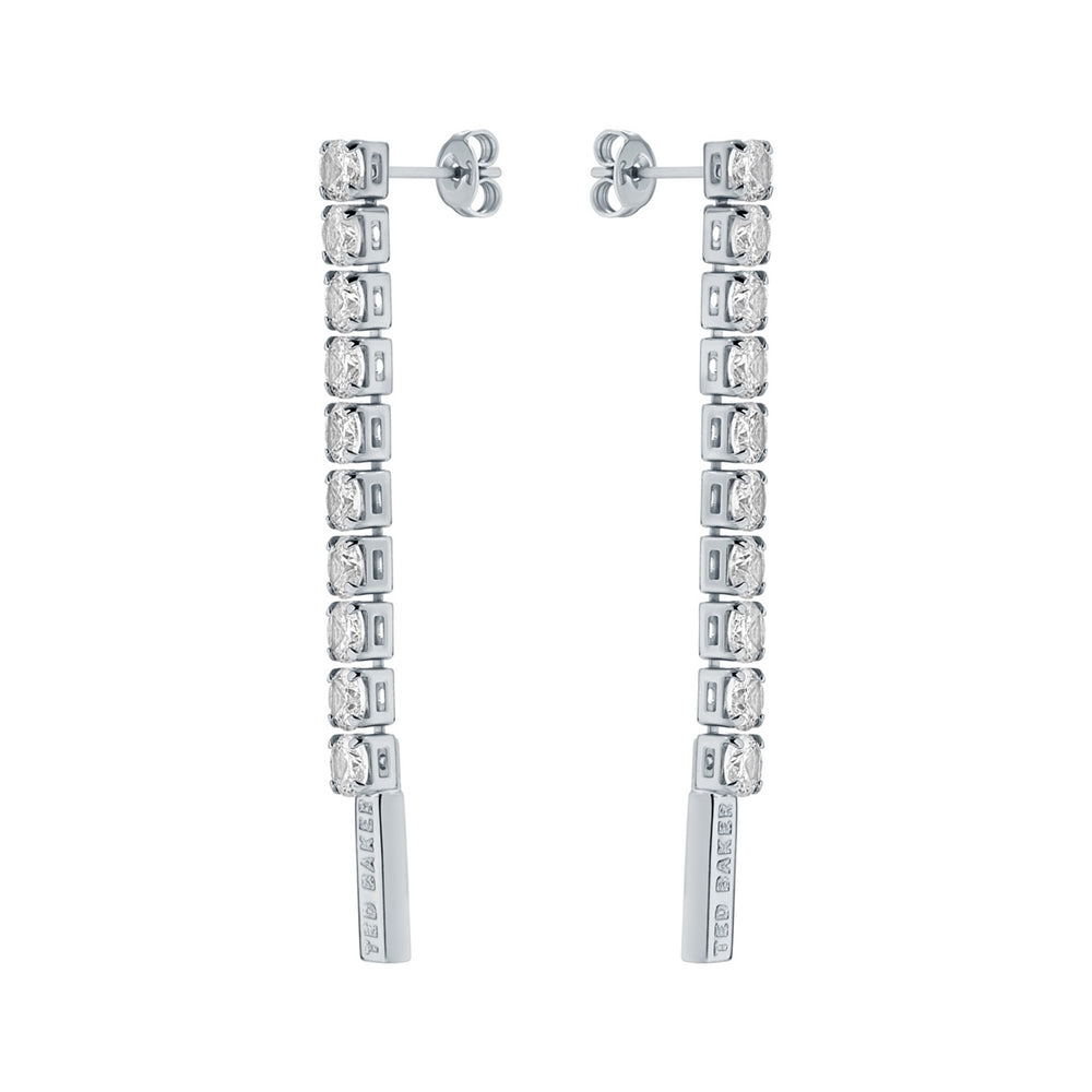 Ted Baker Mellsie Silver Icon Crystal Drop Earrings