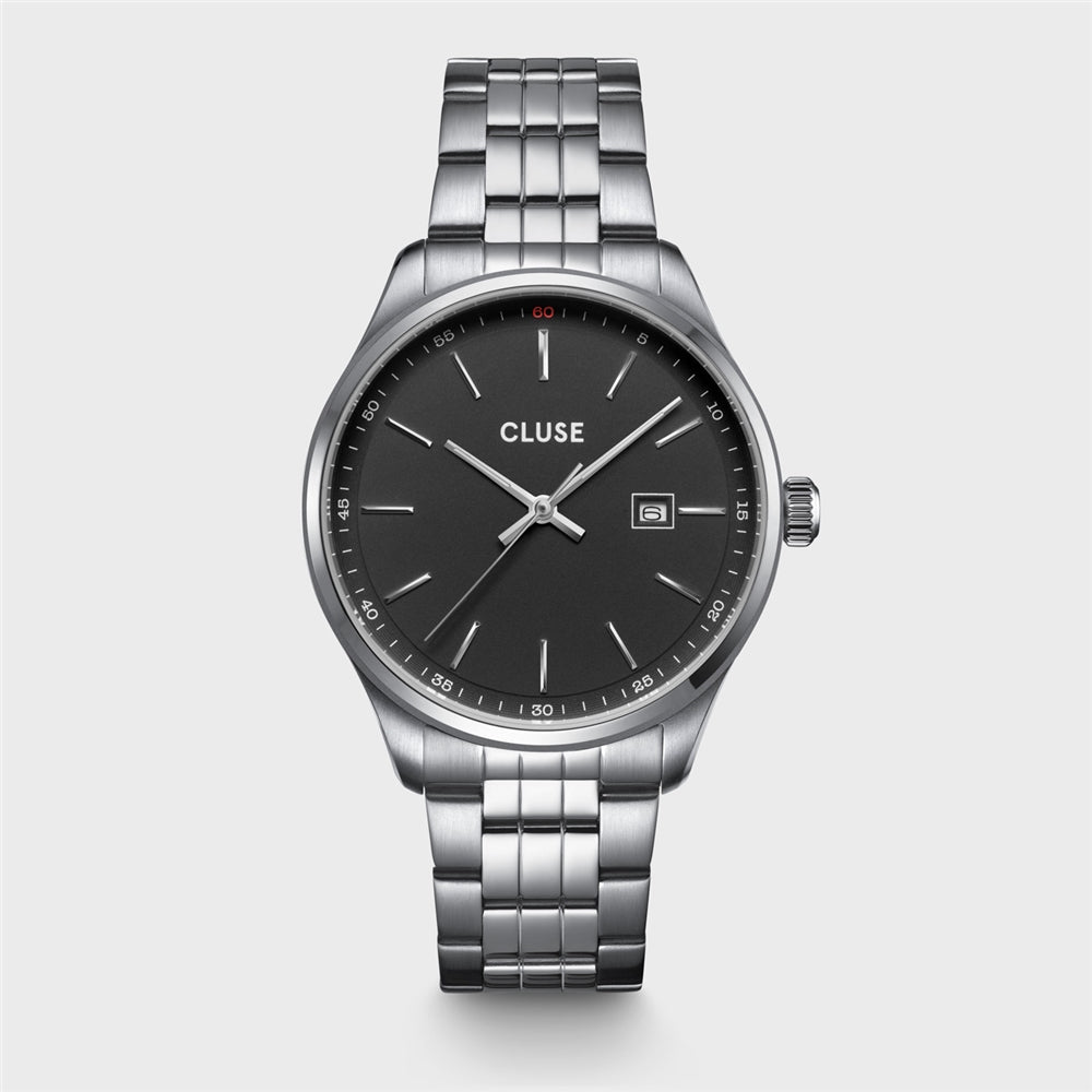 CLUSE Silver Antheor Watch Steel Black