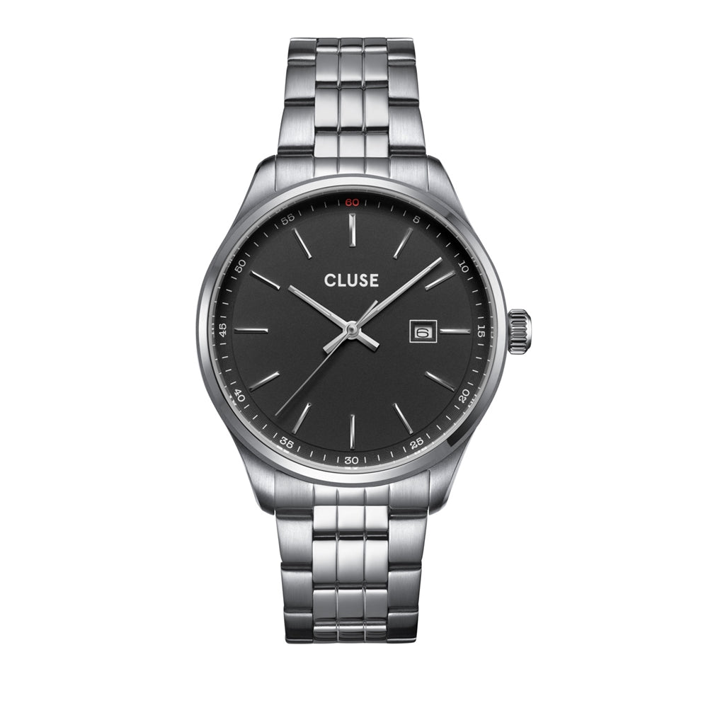 CLUSE Silver Antheor Watch Steel Black