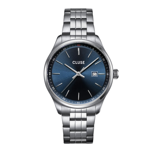 CLUSE Silver Antheor Watch Steel Blue