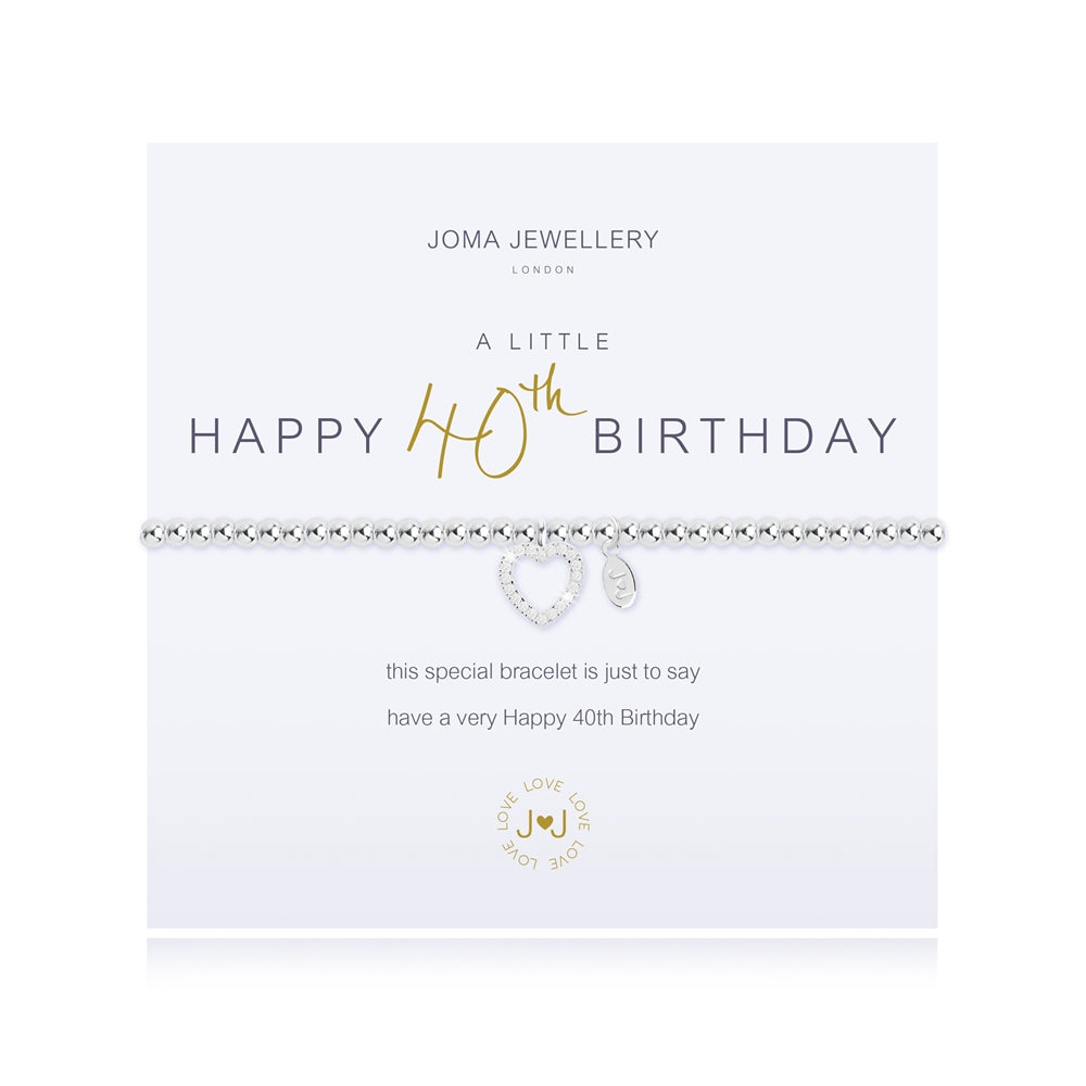 Joma A Little Happy 40th Birthday Bracelet