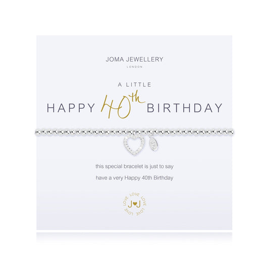 Joma A Little Happy 40th Birthday Bracelet