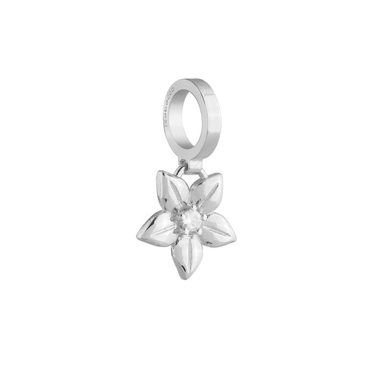Rebecca Silver Flower Charm