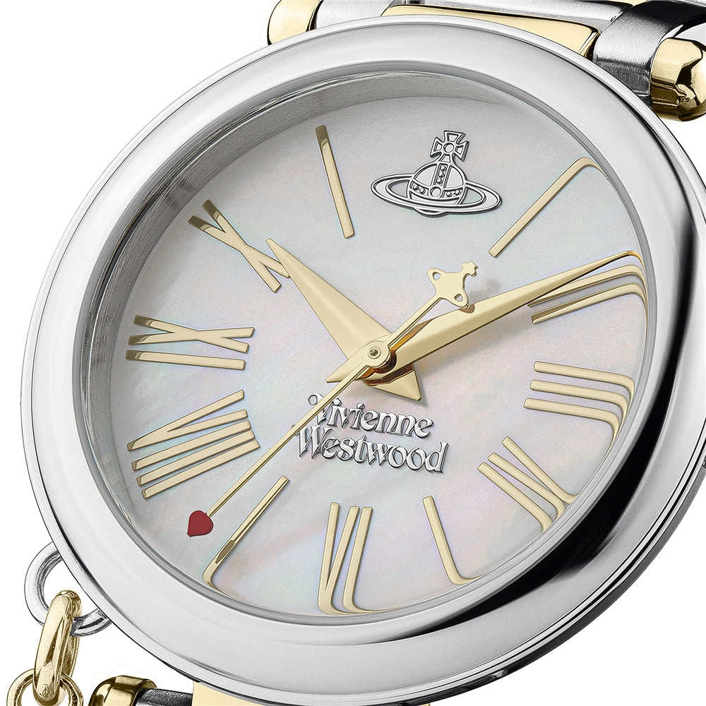 Vivienne Westwood Gold Toned Mother of Pearl Orb Watch