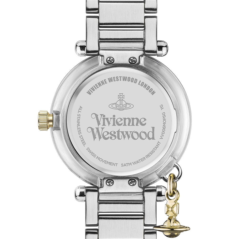 Vivienne Westwood Gold Toned Mother of Pearl Orb Watch