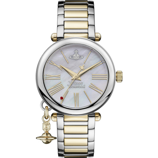 Vivienne Westwood Gold Toned Mother of Pearl Orb Watch