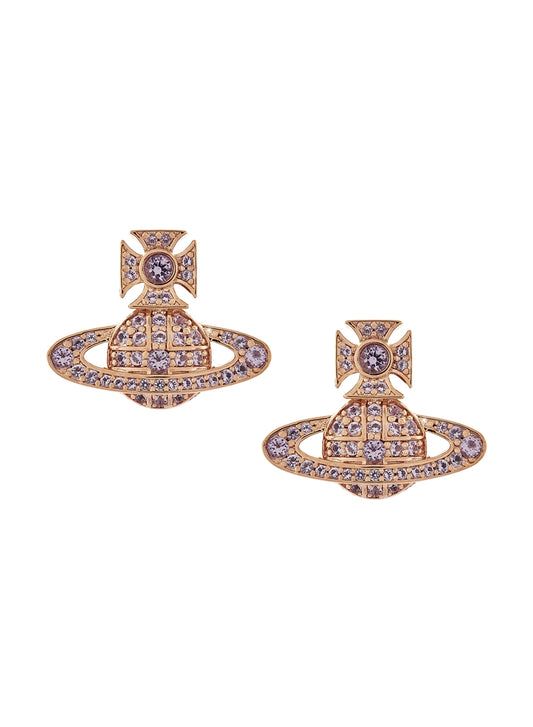 Vivienne Westwood Carmela Bas Relief Rose Gold Tone Studs