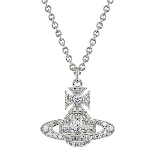 Vivienne Westwood Carmela Bas Relief Silver Tone Necklace