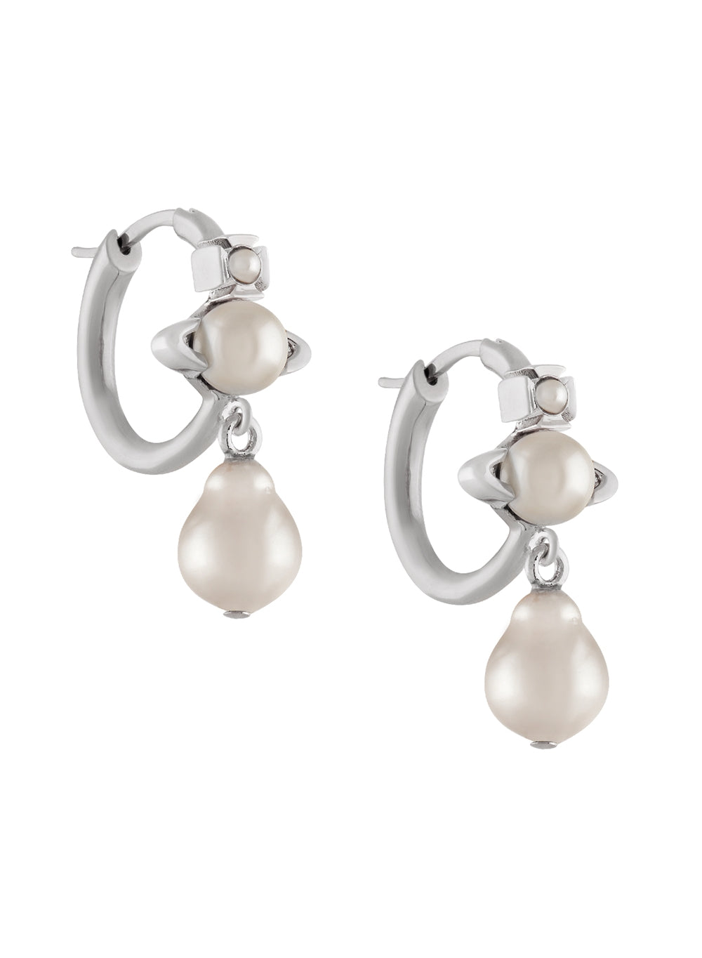 Vivienne Westwood Cybille Orb Drop Hoop Earrings