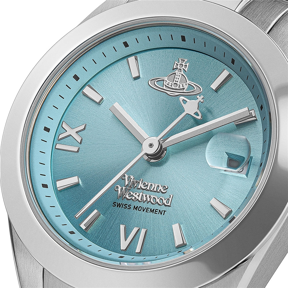 Vivienne Westwood Silver and Turquoise Fenchurch Watch