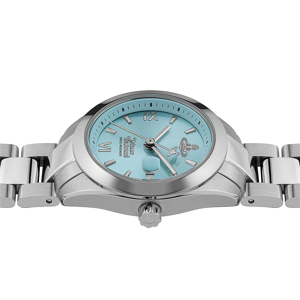 Vivienne Westwood Silver and Turquoise Fenchurch Watch