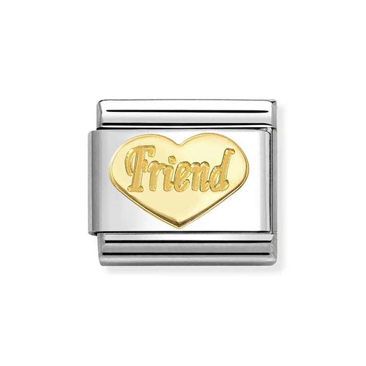 Nomination Gold Friend Heart Charm