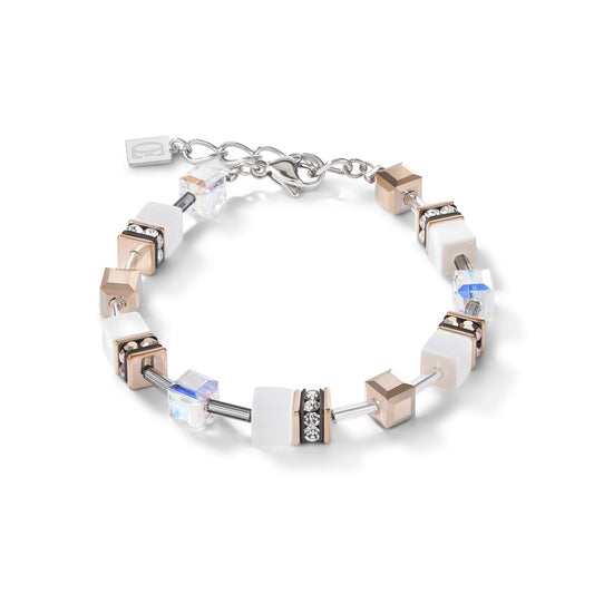 Coeur De Lion White Cubes Bracelet