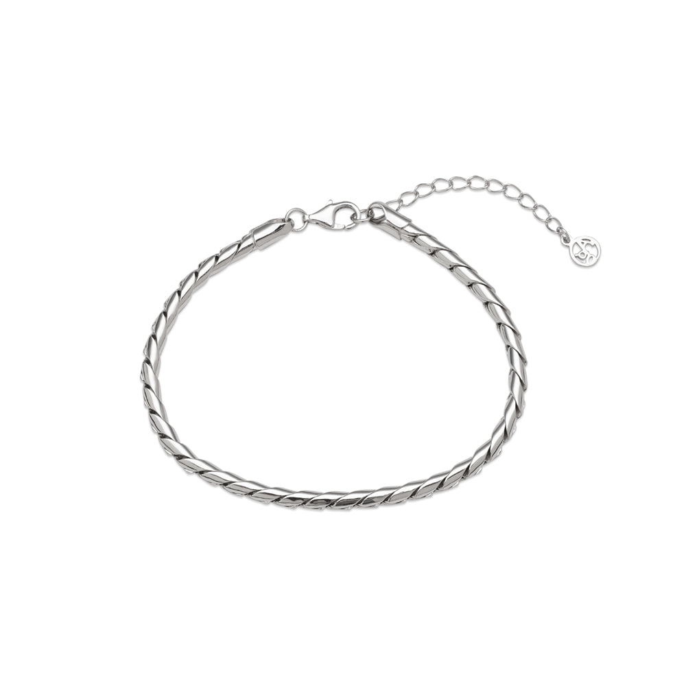 Argento Silver Mens Snake Bracelet