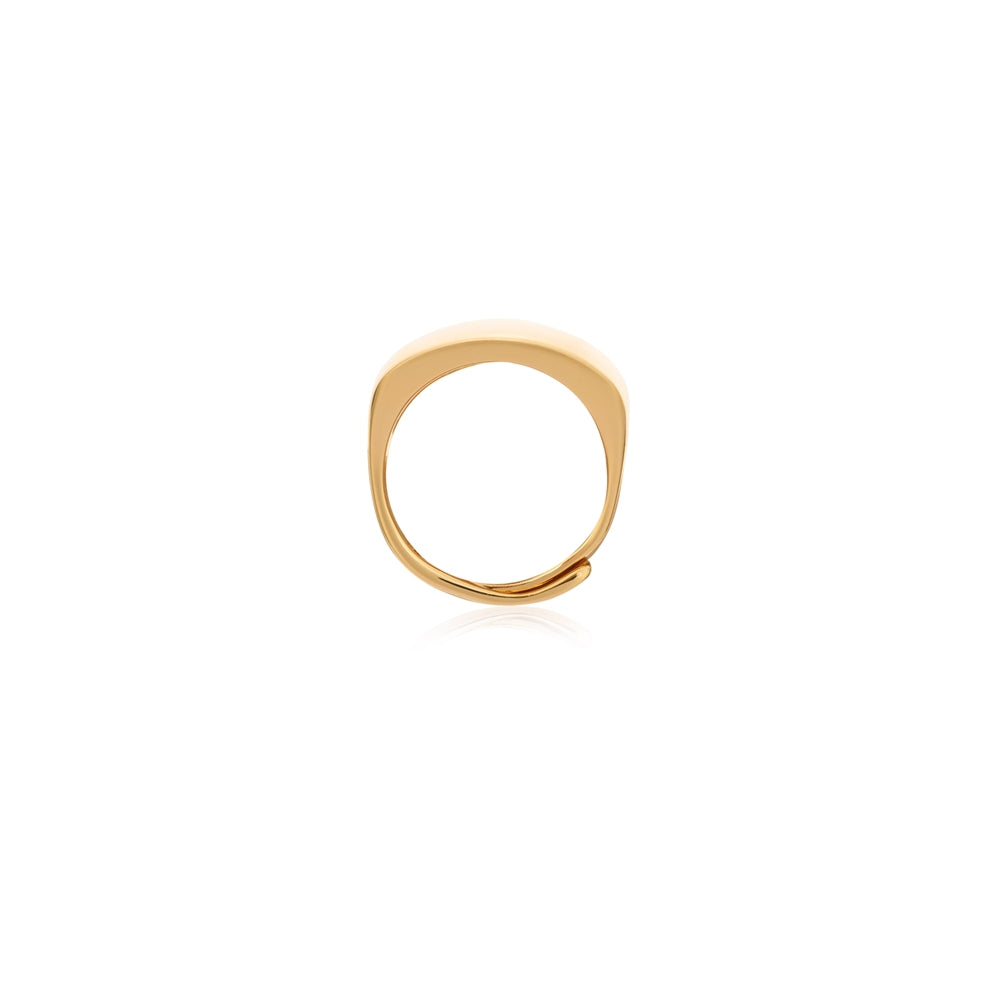 August Woods Gold Chunky Statement Adjustable Ring