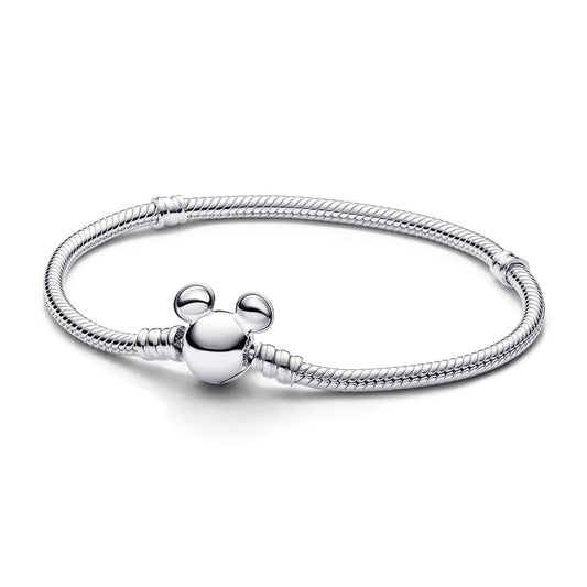 Pandora Disney Mickey Mouse Clasp Moments Snake Chain Bracelet